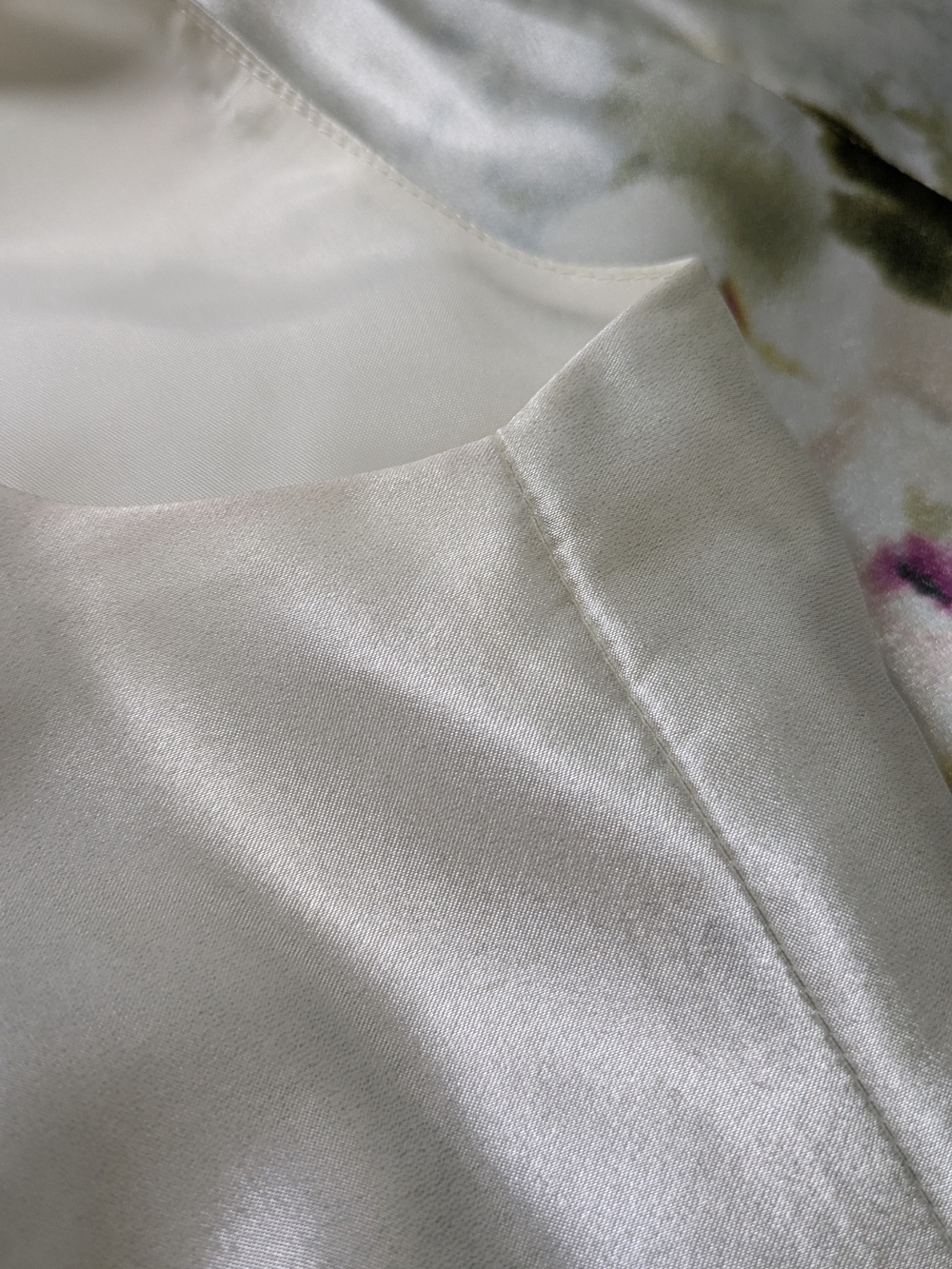 Ann Taylor Floral Satin Cocktail Dress - Picture 5 of 6